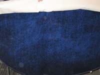 bl&aring; rund matta